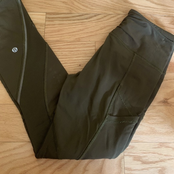 Lululemon olive green leggings - Picture 1 of 4
